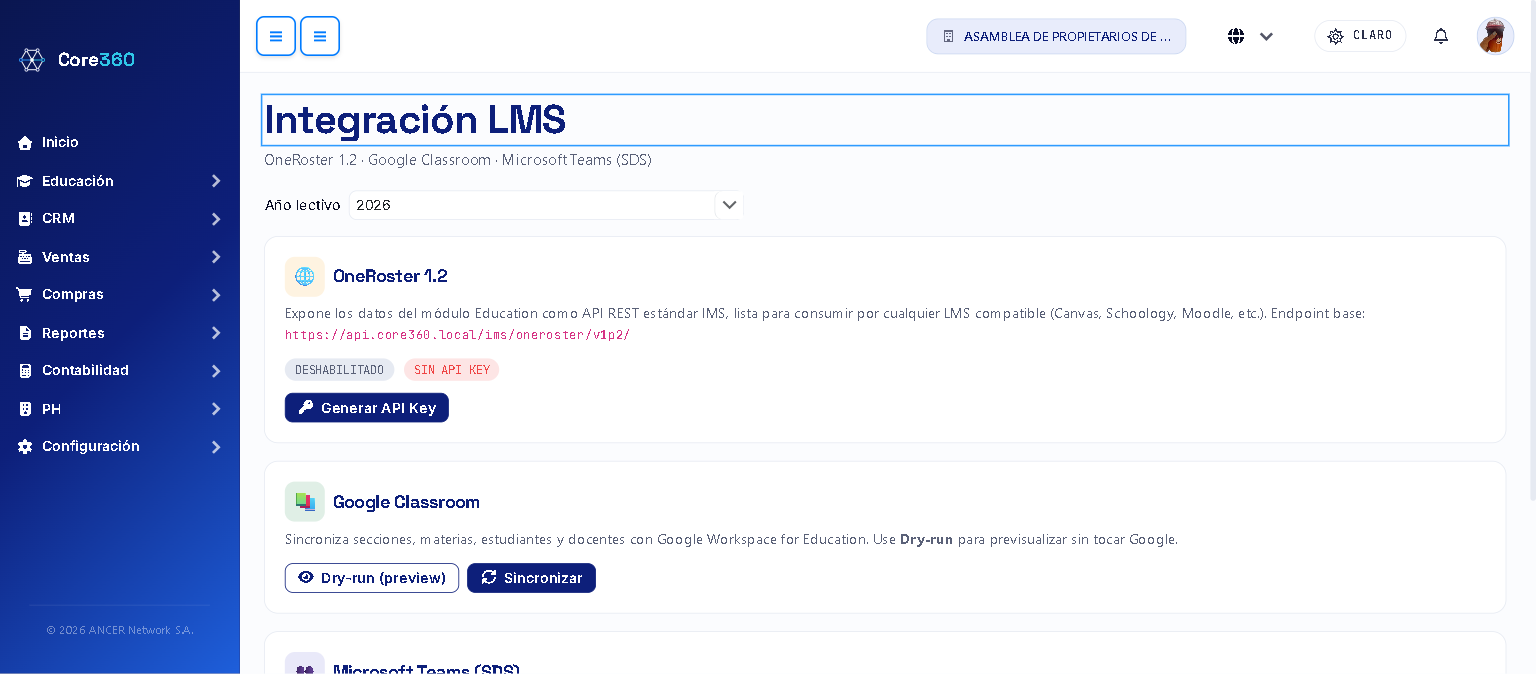 Integración LMS