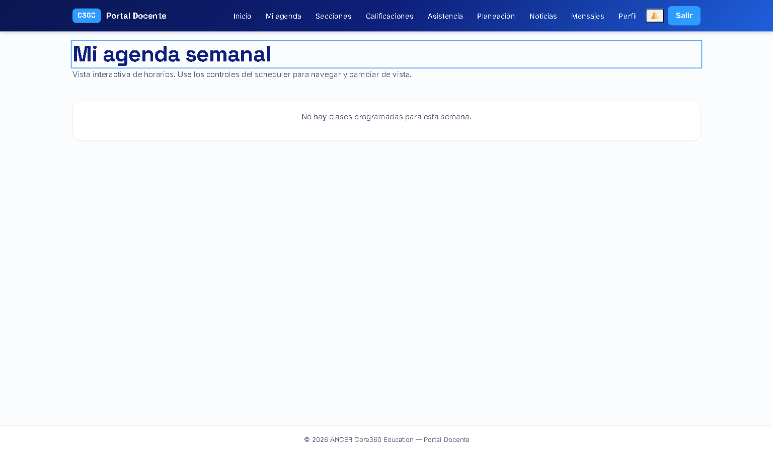 Agenda semanal